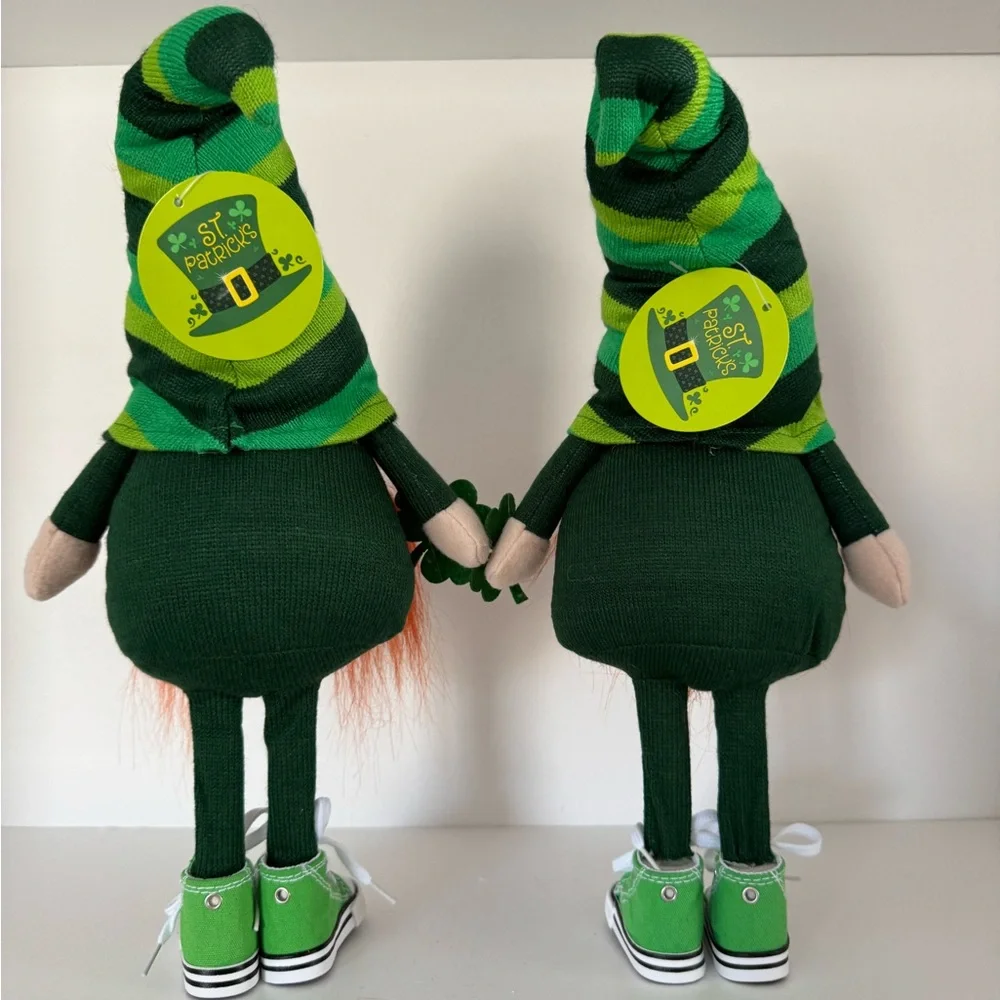 St.Patrick’s Day Leprechaun Gnomes Set of 2 - Picture 3 of 4